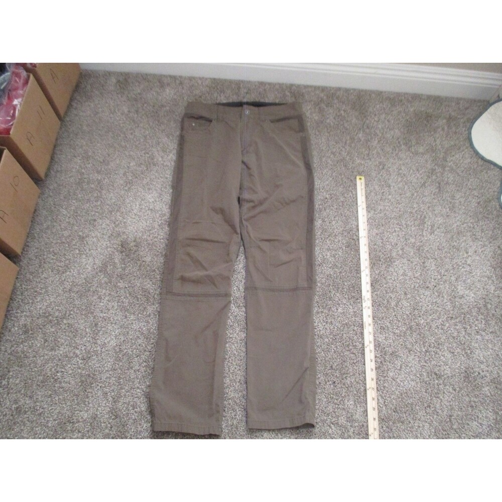 Kuhl Radikl Pants Mens 32x34 Outdoor Hike Athletic Canvas Flex Knee Tan Utility